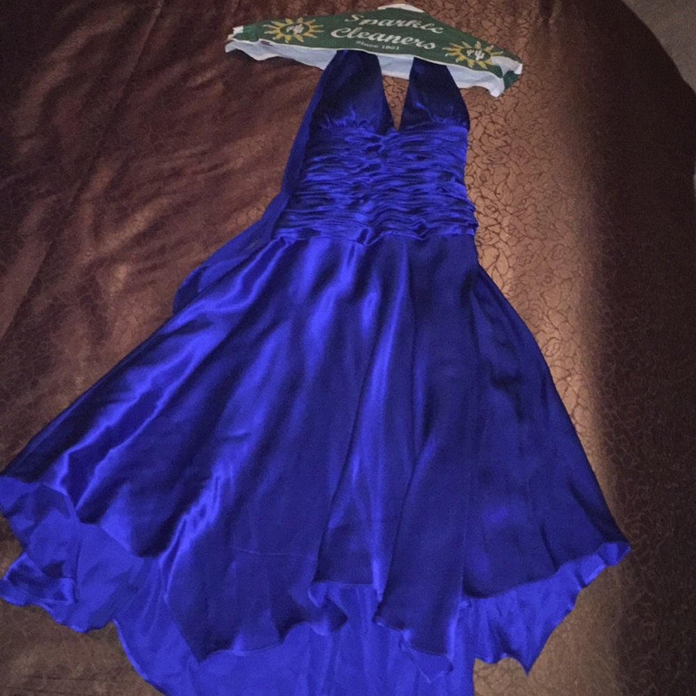 Stunning Satin Blue Dress